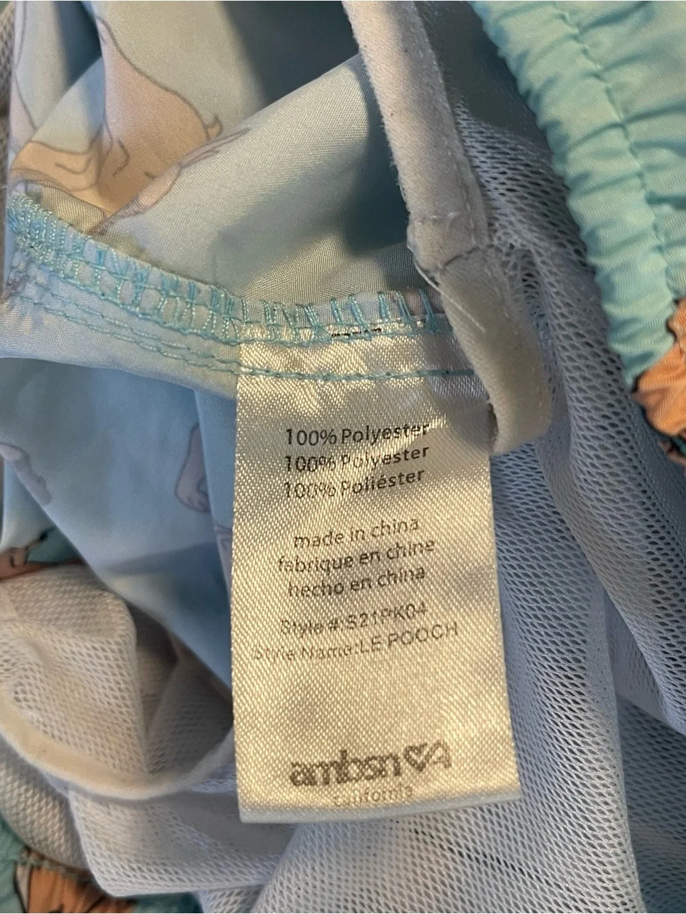 Ambsn Mens Swim Shorts Trunk Lined Medium French Bulldog Print Pockets Funny